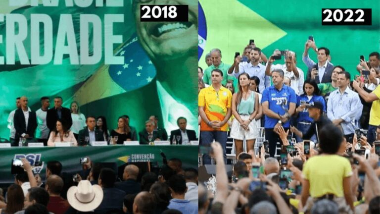 Leia o que mudou no palco de Bolsonaro de 2018 para 2022