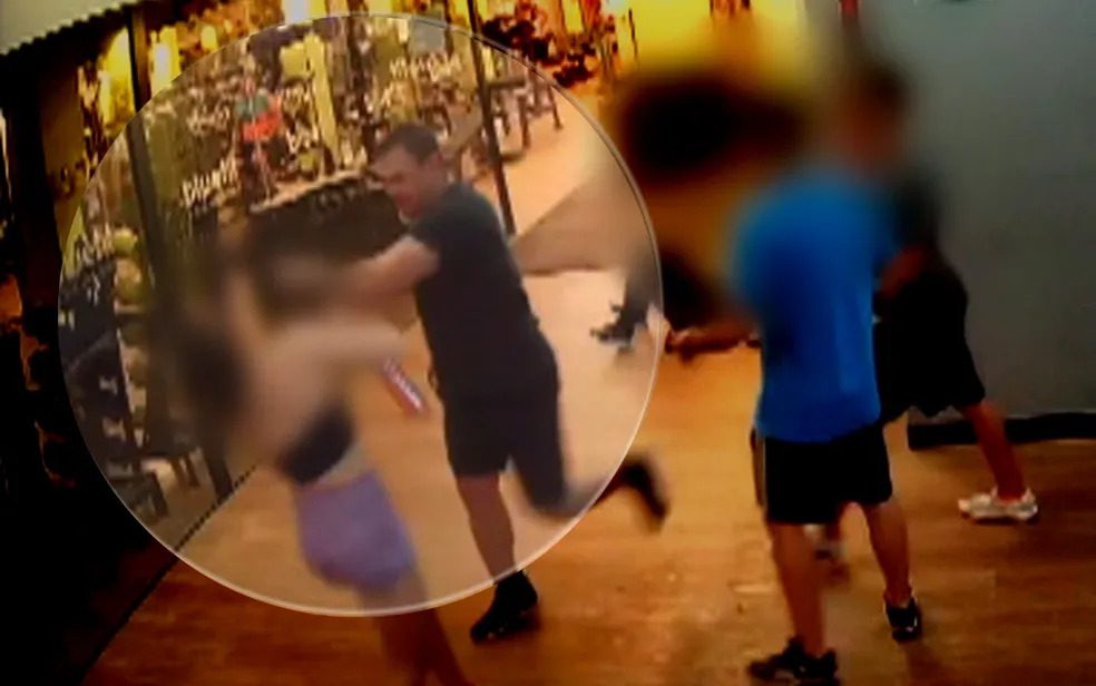 [VÍDEO] Policial militar dá soco no rosto de mulher em academia de Goiânia