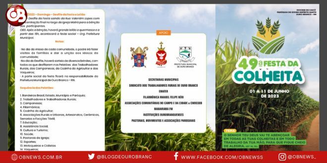 Ouro Branco se prepara para a 49ª Festa da Colheita