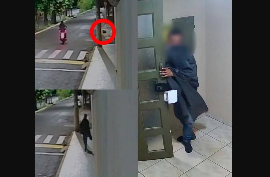 'Fingindo' ser saco de lixo, ladrão espera rua ficar vazia para furtar condomínio em MG; VÍDEO