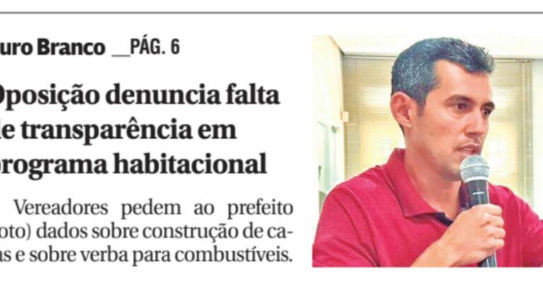 Agora RN denuncia prefeito de Ouro Branco, que sonega até informações públicas