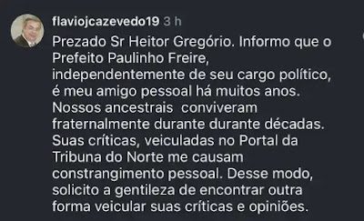 Dono da Tribuna do Norte tenta censurar jornalista blogueiro