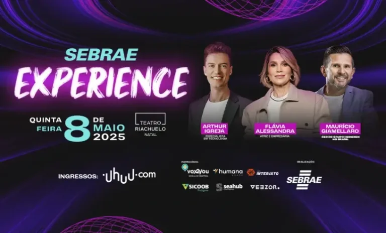 Sebrae Experience: Confira programação do evento reúne grandes nomes do empreendedorismo em Natal