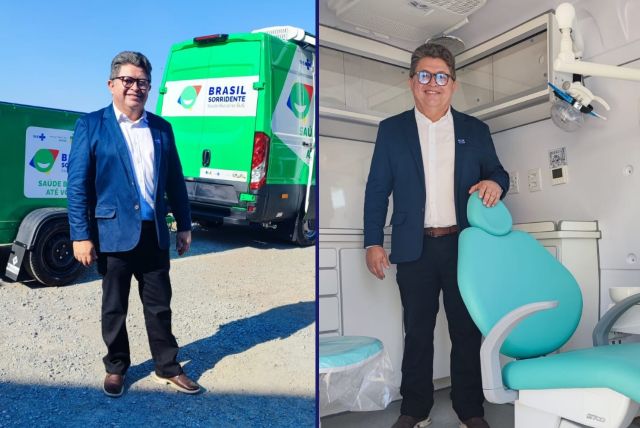 Prefeito de Jandaíra recebe unidade odontológica móvel do Governo Federal