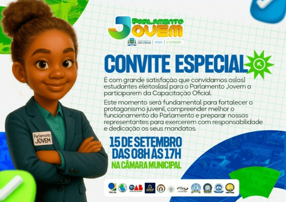 Câmara Municipal de João Câmara realiza capacitação oficial do parlamento jovem