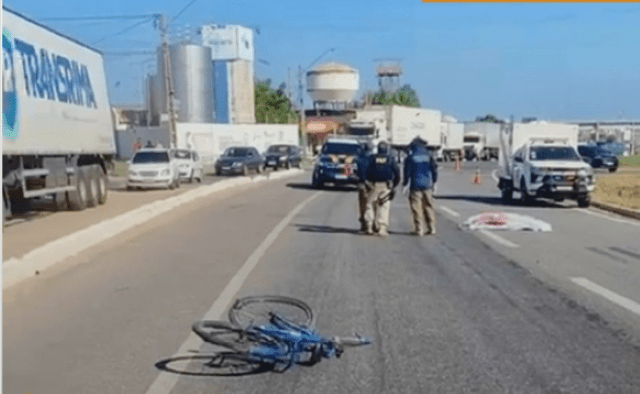 Ciclista morre após colisão com caminhão a caminho do trabalho no interior do RN