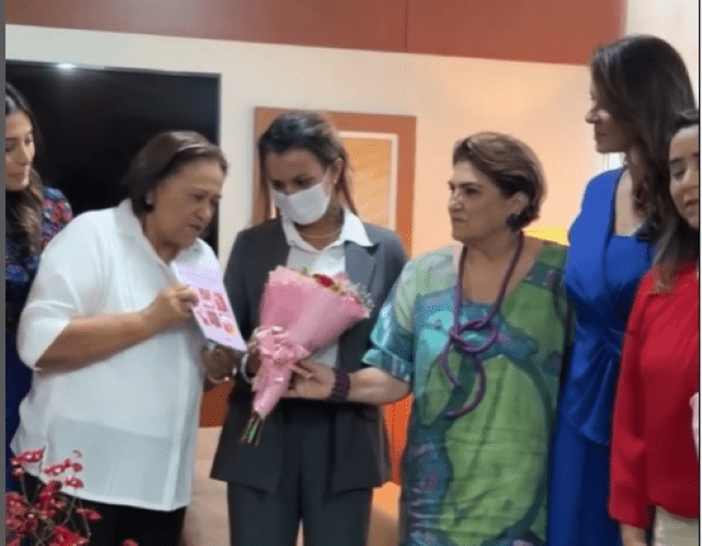 Ministra das Mulheres se encontra com vítima de 61 socos dentro de elevador em Natal