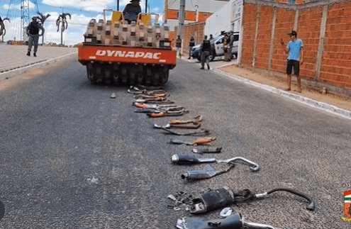 No momento, você está visualizando 13° BPM realiza destruição de canos adulterados apreendidos em operações na sua área de atuação