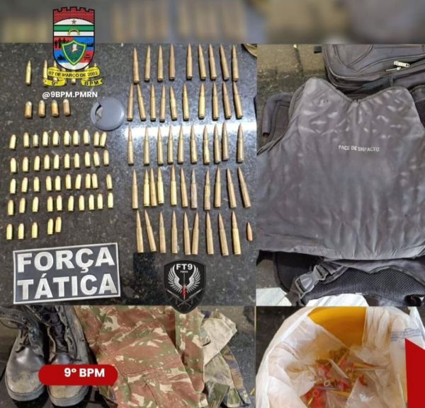 No momento, você está visualizando Operação Território Seguro: 9º BPM apreende arsenal e materiais ilícitos no bairro do Planalto em Natal