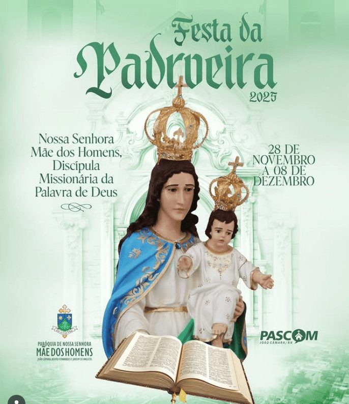No momento, você está visualizando João Câmara: Paróquia de Nossa Senhora Mãe dos Homens divulga arte oficial da Festa da Padroeira 2025